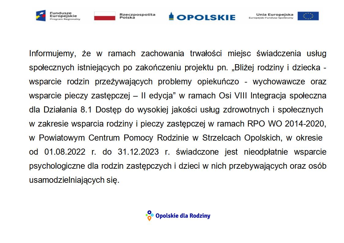 Informacja o trwałości Strzelce Op2